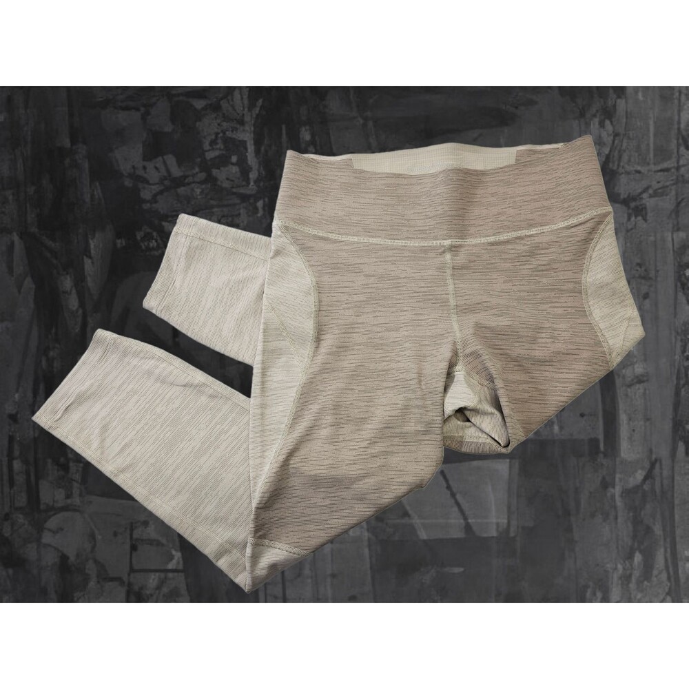 OUTDOOR VOICES Women's L TwoTone Ankle Length Workout Yoga Leggings‎ Beige